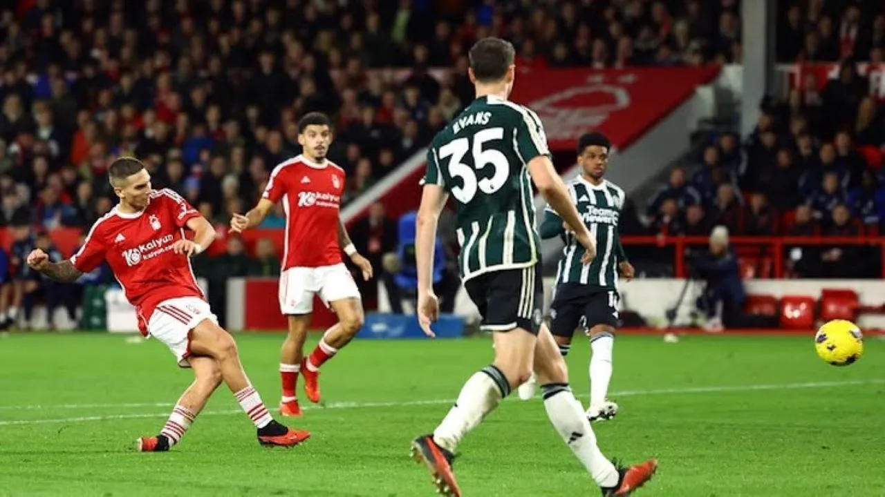 Nottingham Forest vs Manchester United di pertandingan Liga Inggris, Minggu (31/1/2023)