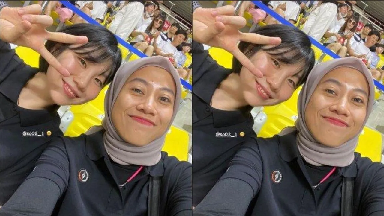 Megawati Hangestri dan Lee So-young kapten Red Sparks.