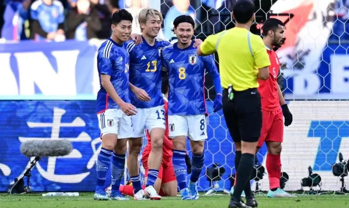 Timnas Jepang menang 5-0 atas Thailand di laga uji coba, Senin (1/1/2024).