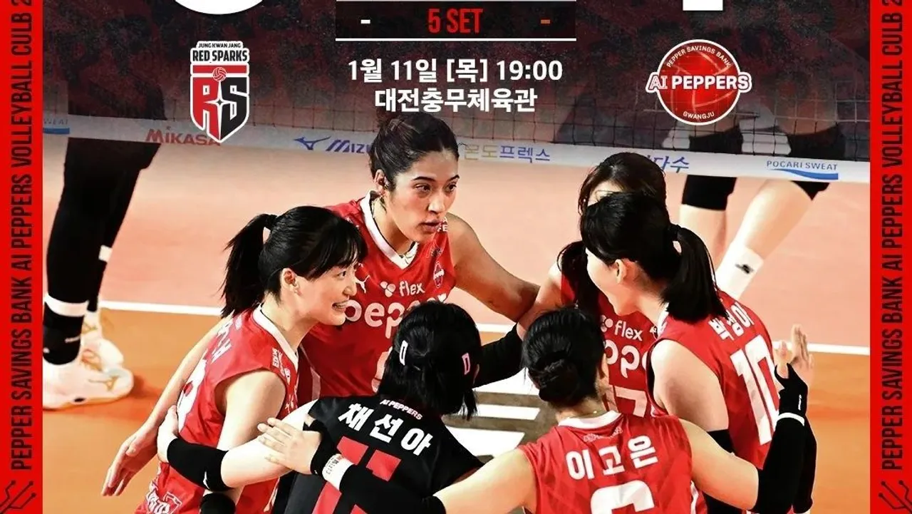 Pepper Savings Bank ketika berhadapan dengan JungKwanJang Red Sparks (Sumber: Instagram @aipeppers)