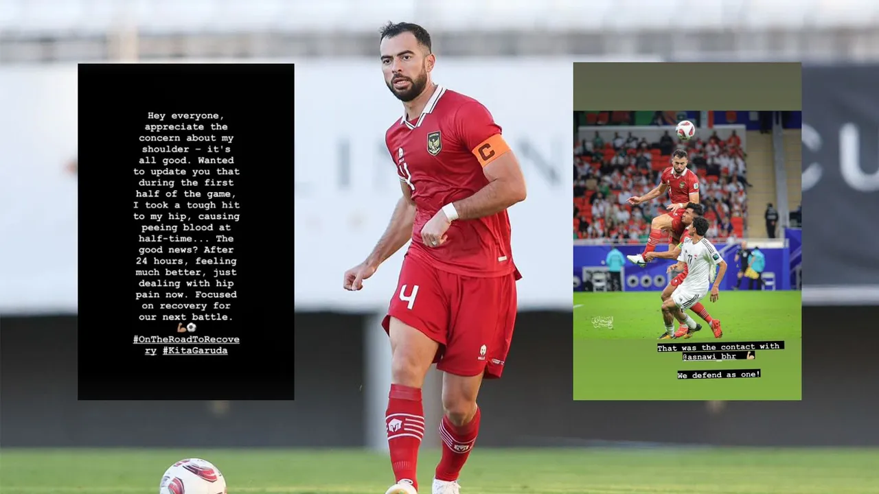 Jordi Amat Alami Kencing Darah Usai Tabrakan dengan Asnawi