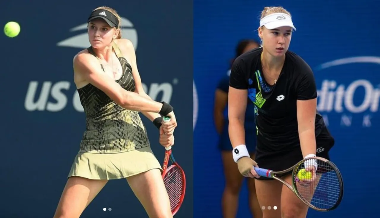 Elena Rybakina berhadapan dengan Anna Blinkova pada babak kedua Australian Open 2024, Kamis (18/1/2024)/dok. IG Rybakina dan Blinkova.