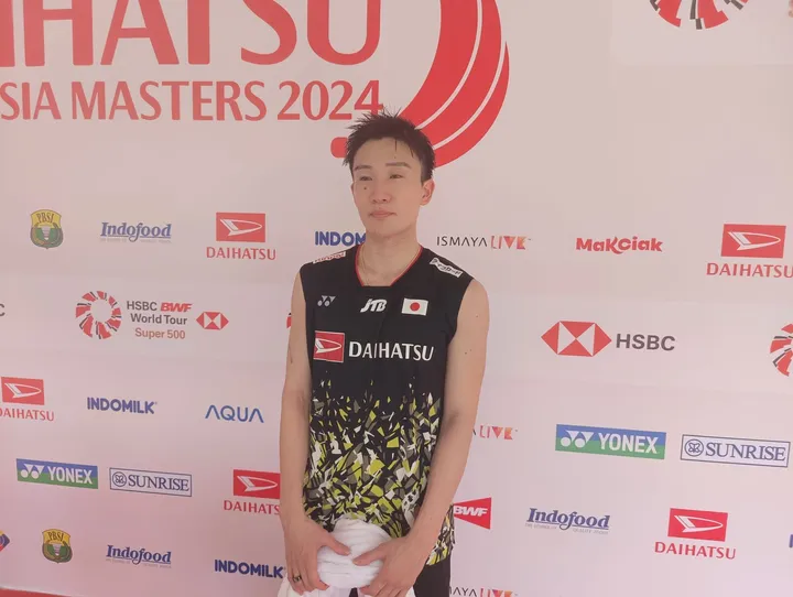 Tunggal putra asal Jepang, Kento Momota di Indonesia Masters 2024