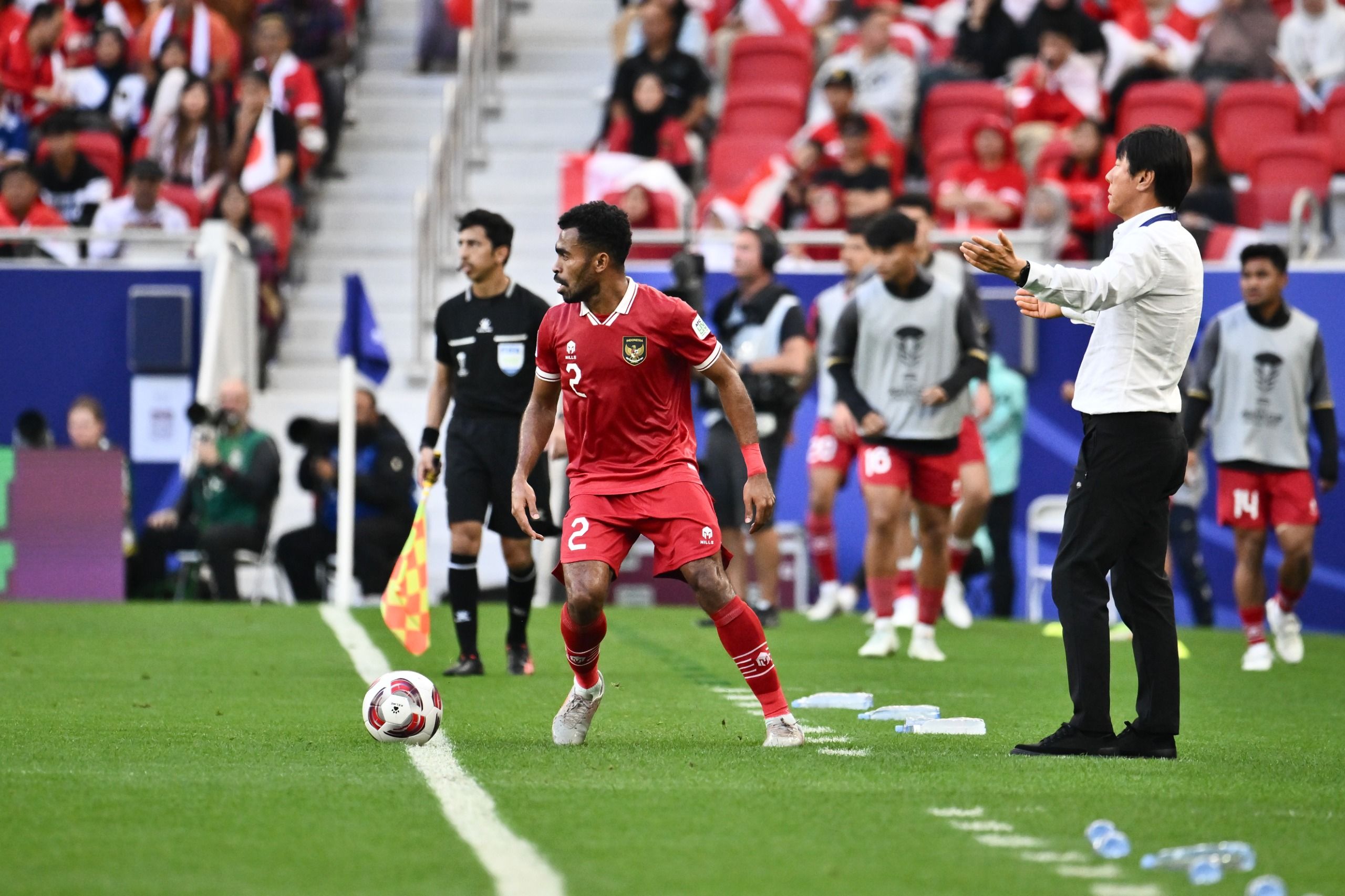 Laga pamungkas Grup D Piala Asia antara timnas Jepang vs Indonesia di Stadion Al Thumama, Qatar, Rabu, 24 Januari 2024 (Dok. PSSI)