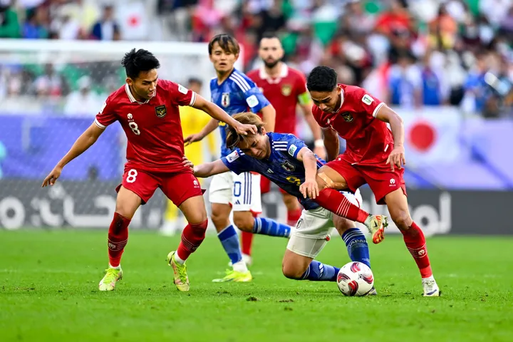 Laga pamungkas Grup D Piala Asia antara timnas Jepang vs Indonesia di Stadion Al Thumama, Qatar, Rabu, 24 Januari 2024 (Dok. PSSI)