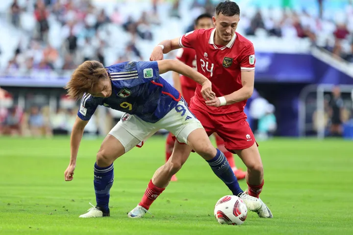 Laga pamungkas Grup D Piala Asia antara timnas Jepang vs Indonesia di Stadion Al Thumama, Qatar, Rabu, 24 Januari 2024 (Dok. PSSI)