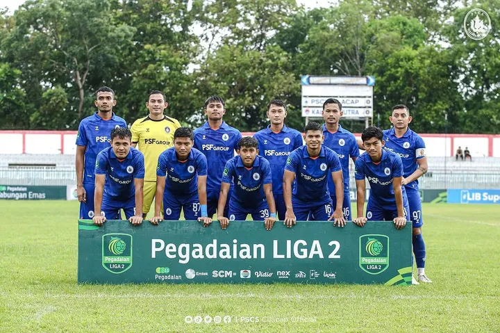 PSCS Cilacap dinyatakan menang 3-0 usai Kalteng Putra WO di laga playoff degradasi Liga 2 2023/2024, Sabtu (27/1/2024)/foto: IG PSCS Cilacap.