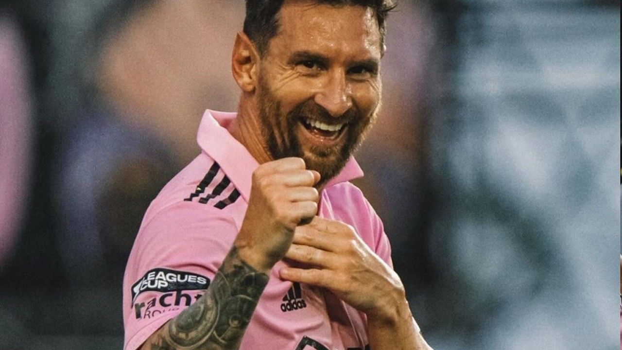 Lionel Messi jadi bintang kemenangan 1-4 Inter Miami atas New England Revolution di lanjutan MLS 2024, Minggu (28/4/2024) pagi WIB.