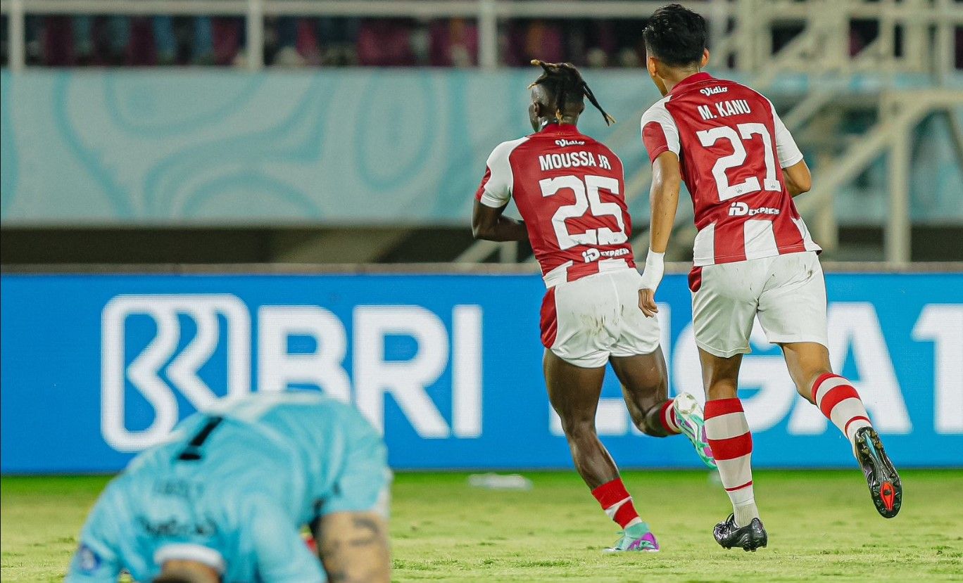 Persis Solo meraih kemenangan atas Madura United berkat hattrick Moussa Sidibe, Selasa (30/1/2024)/foto: Persis Solo.