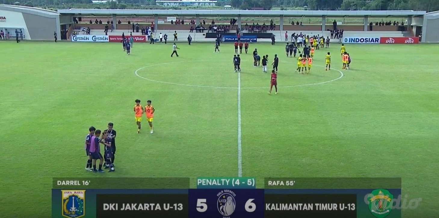 Kalimantan Timur Juara Piala Soeratin U-13 2024 usai menang dalam drama adu penalti atas DKI Jakarta, Minggu (4/2/2024).