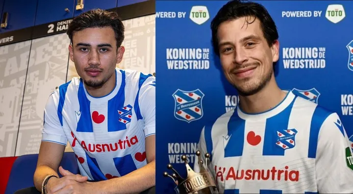 Thom Haye dan Nathan Thjoe-A-On bermain untuk klub Eredivisie, SC Heerenveen.