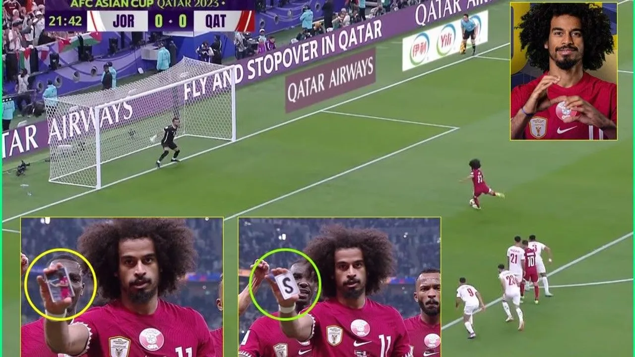 Selebrasi Sulap Pemain Qatar Hiasi Babak Pertama Laga Final Piala Asia