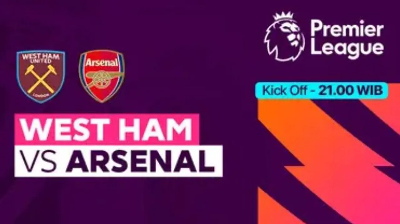 Link Live Streaming West Ham United vs Arsenal Pukul 21.00 WIB