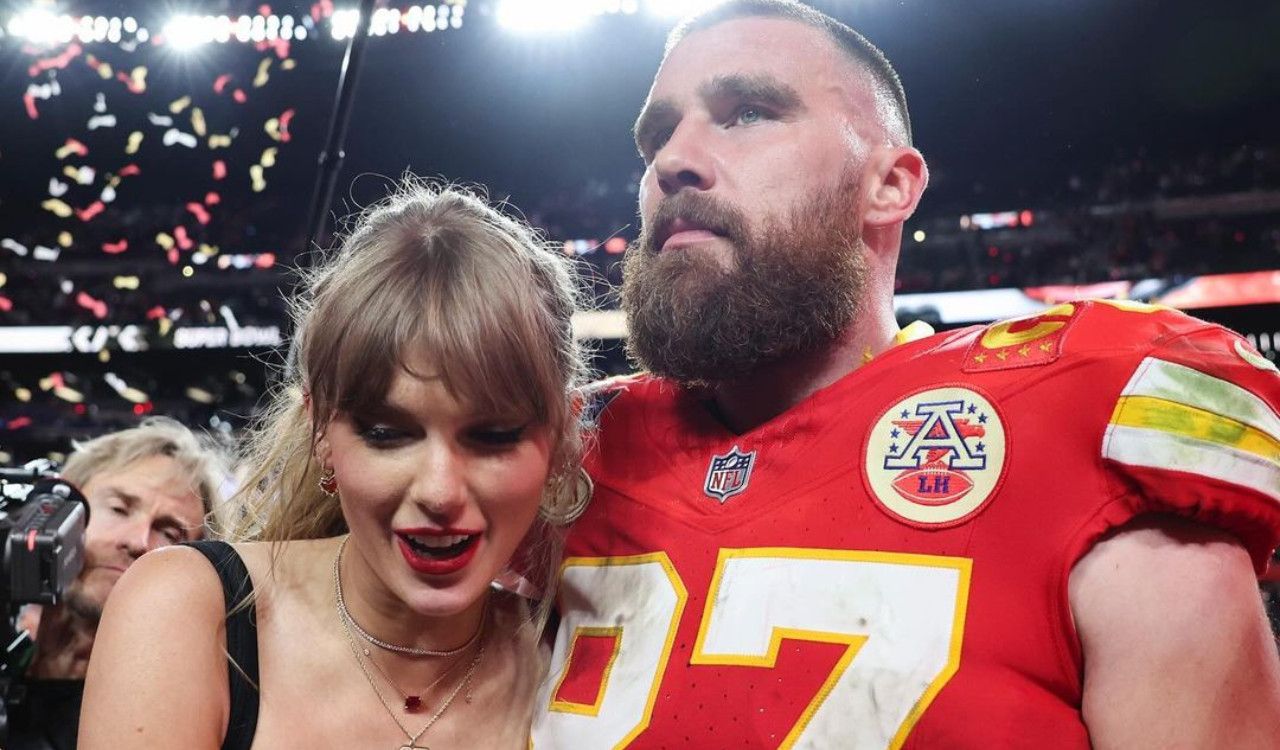 Taylor Swift dan Travis Kelce (Sumber: Instagram @nfl)