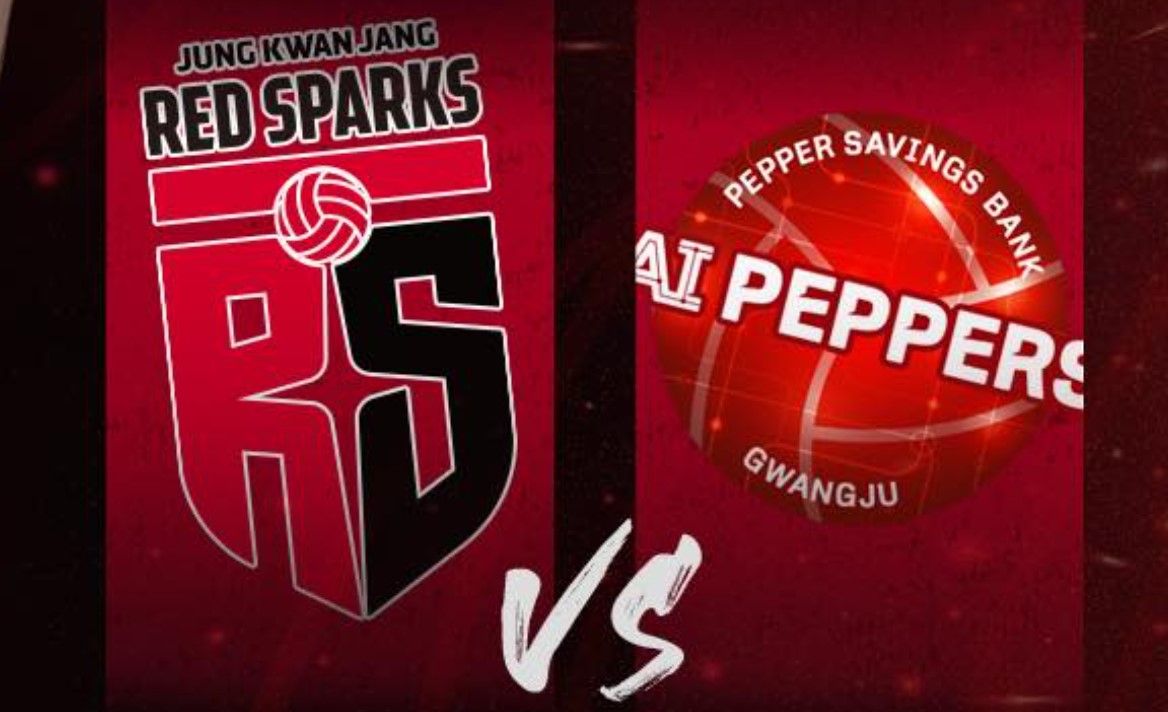 Red Sparks melawan AI Peppers dalam lanjutan liga voli Korea Selatan putaran kelima, Jumat (17/2/2024)/foto: IG Red Sparks.