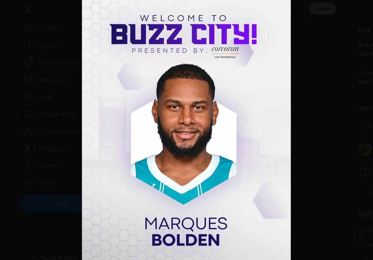 Marques Bolden Bergabung, Charlotte Hornets Promo Gratis Tiket NBA
