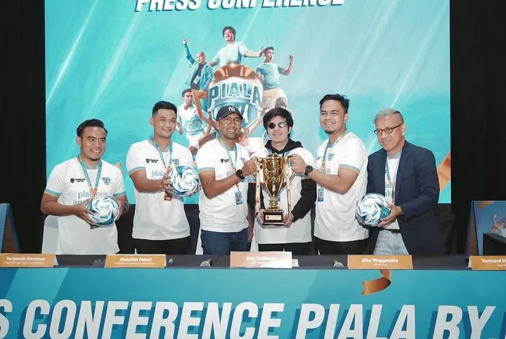 Atta Halilintar dalam press conference Piala By.U 2024 yang dihelat di Jakarta, 26 Februari 2024 (dokumentasi panitia)