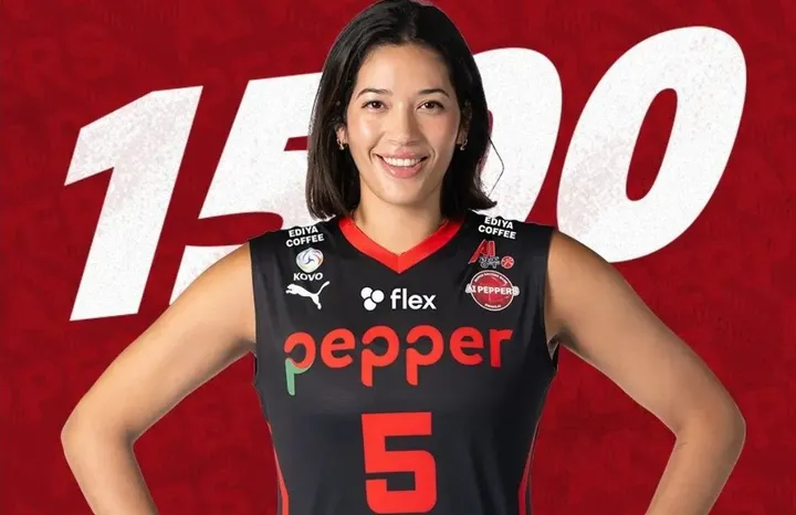 Yaasmeen Bedart-Ghani bermain untuk AI Pepper Savings Bank di Liga voli Korea Selatan/foto: IG AI Peppers.