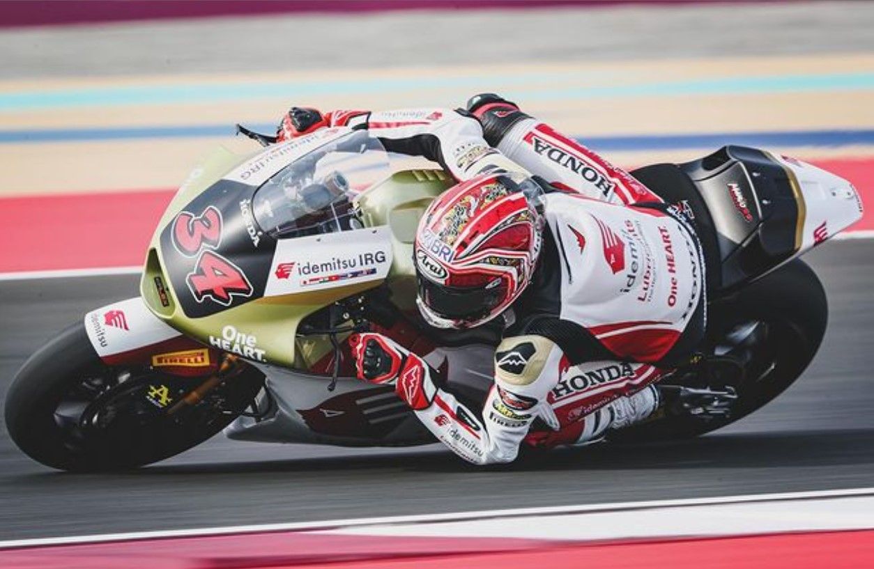 Mario Aji melakoni debut di Moto2 2024 di Sirkuit Lusail Qatar, Minggu (10/3/2024)/foto: IG Idemitsu Honda Team Asia.