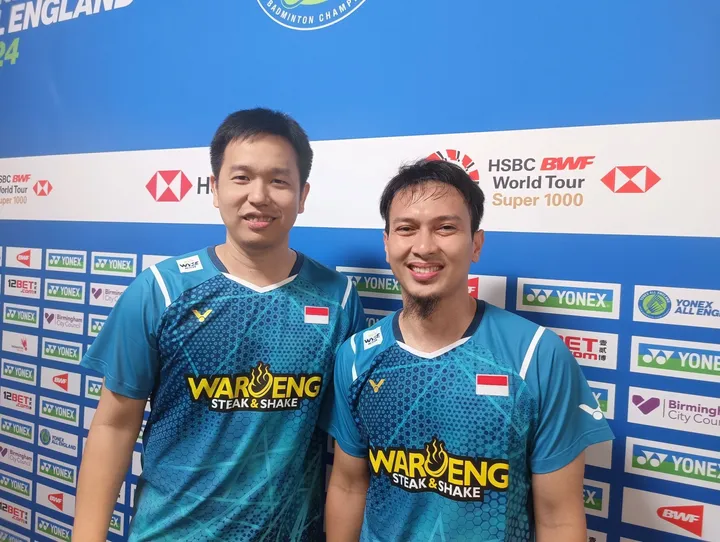 Mohammad Ahsan/Hendra Setiawan Tumbang di Babakk 32 Besar All England 2024