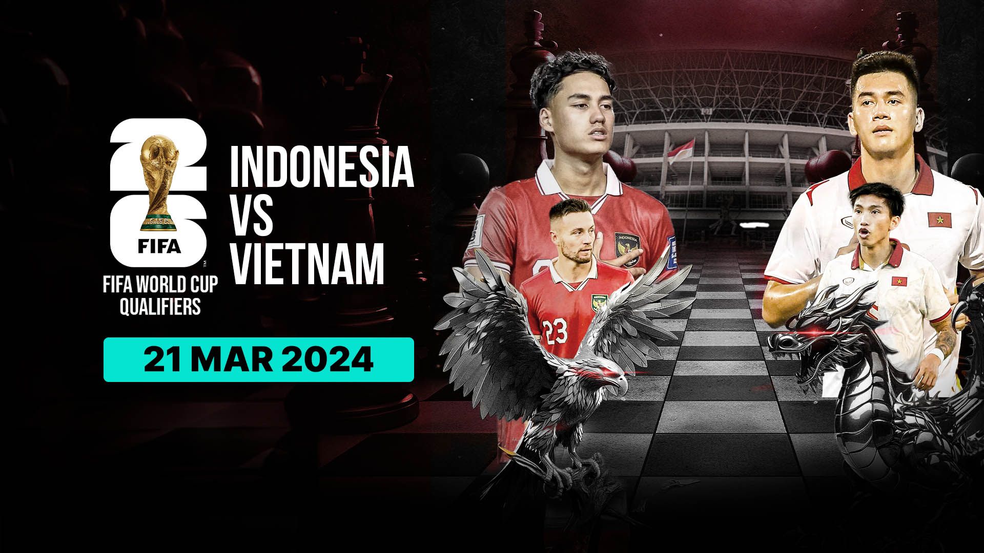 Link Live Streaming Indonesia vs Vietnam (Visionplus)