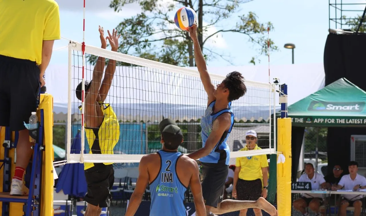 Tim voli putra pantai Indonesia di AVC Beach Tour Nuvali Open 2024/foto: AVC