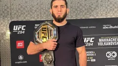 Islam Makhachev.jpg - Di tengah euforia kemenangannya di UFC 302 atas Dustin Poirier, Islam Makhachev tidak melupakan soal korban genosida Palestina.