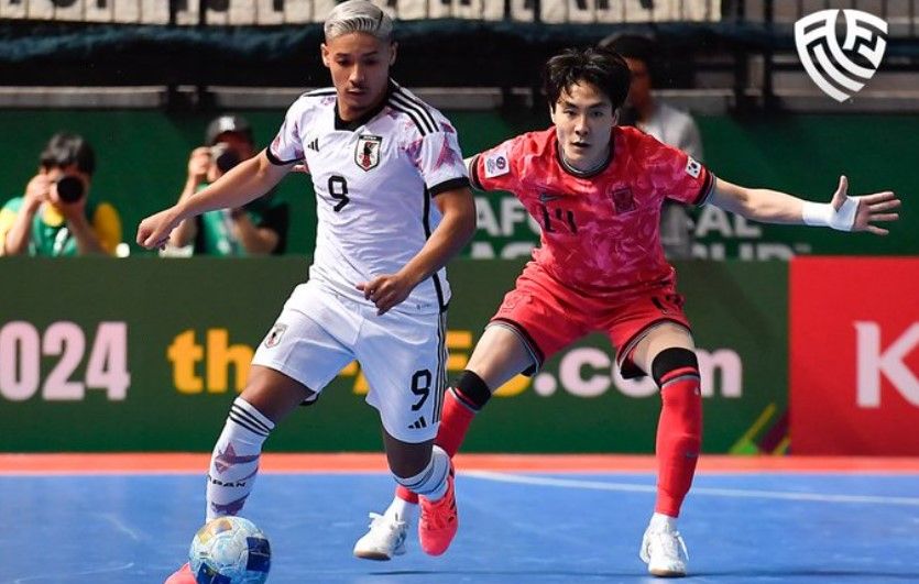 Jepang menang telak 5-0 atas Korea Selatan di Piala Asia Futsal 2024, Sabtu (20/4/2024) malam WIB/foto: AFC.