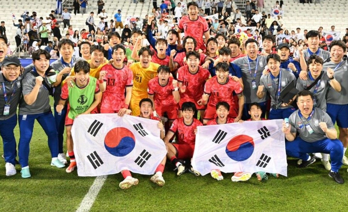 Timnas Korea Selatan U-23 lolos ke perempat final Piala Asia U-23 2024/foto: AFC.