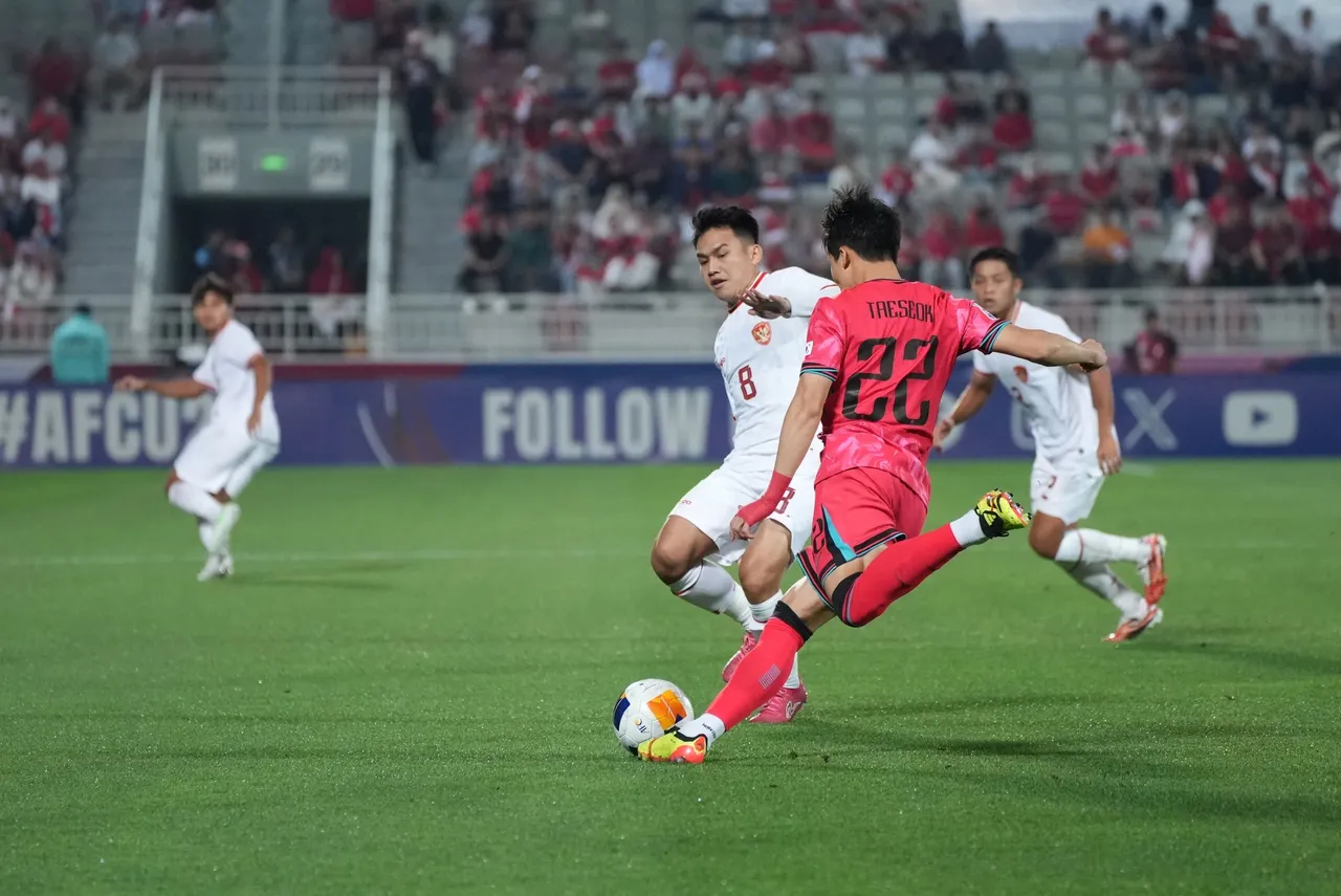 Laga Korea Selatan U-23 vs Indonesia U-23 di perempat final Piala Asia U-23 2024 