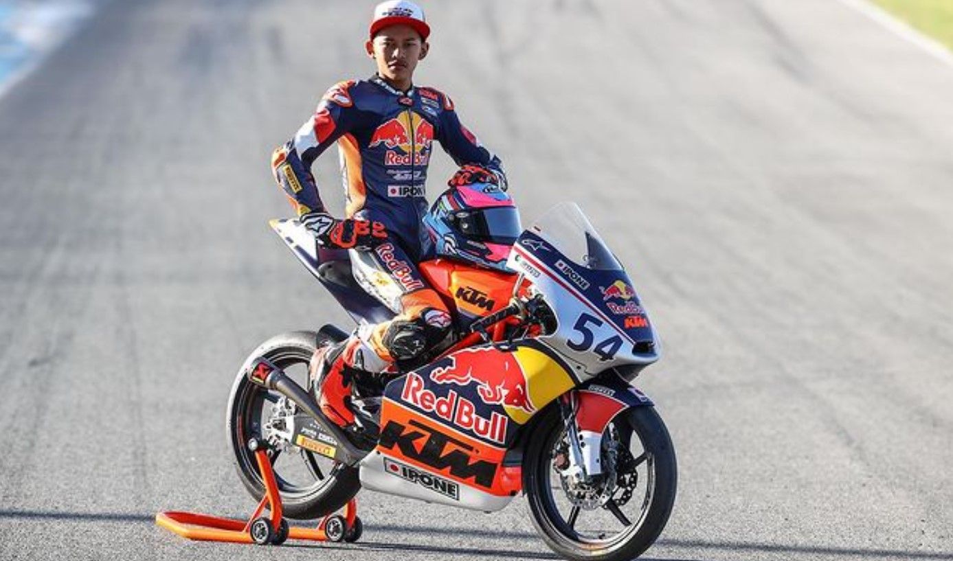 Veda Ega Pratama tampil di Red Bull Rookies Cup 2024/foto: IG Veda Ega.