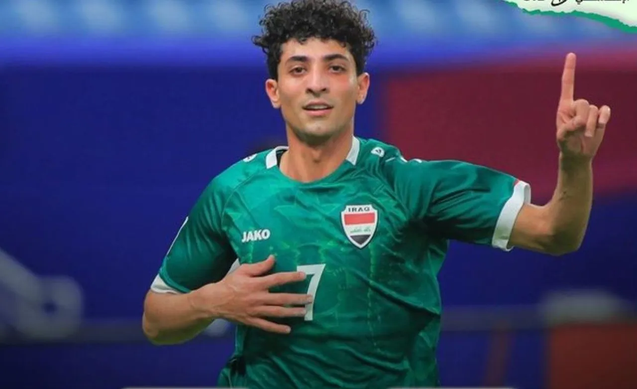 Ali Jasim, pemain Irak U-23 yang dua kali kalahkan Timnas Indonesia/foto: IG Timnas Irak.