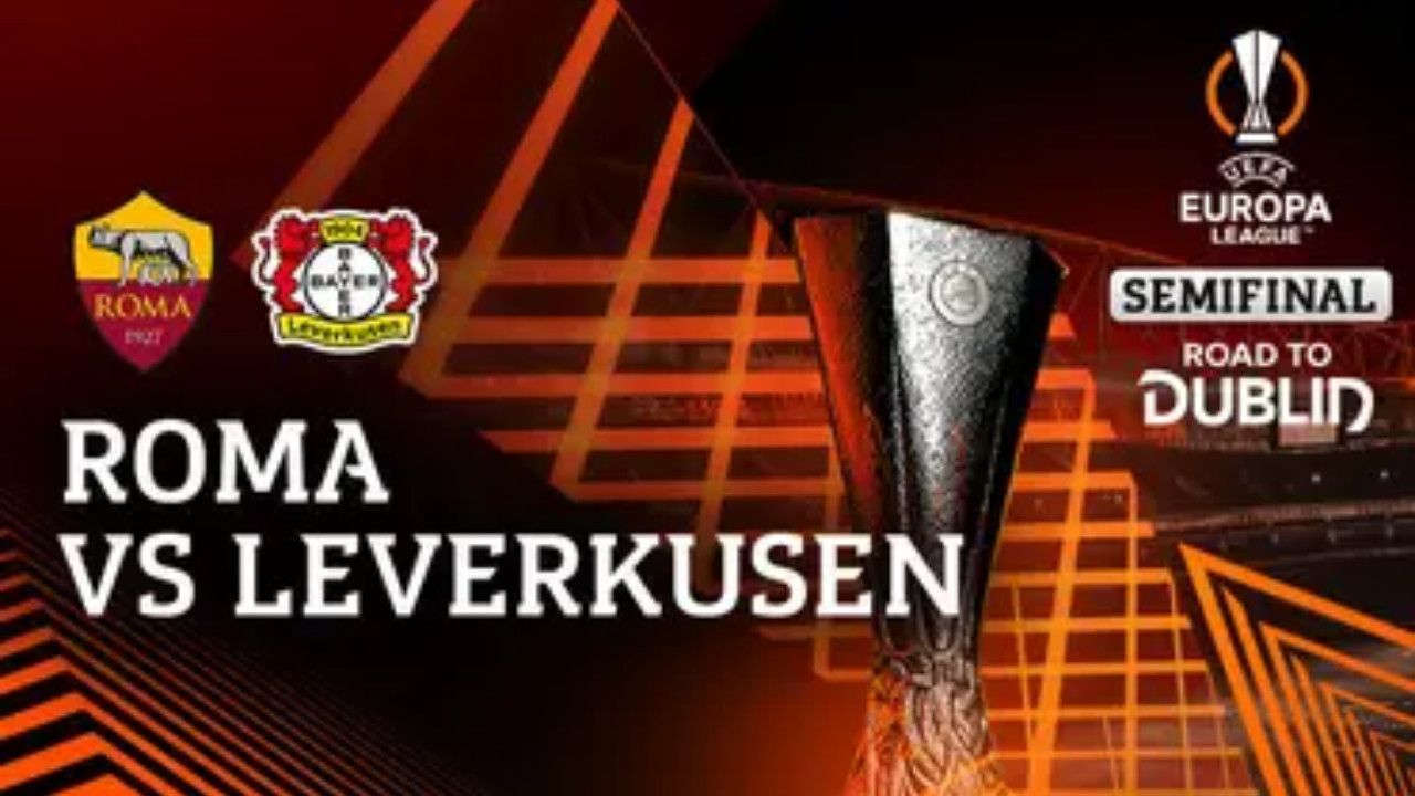 AS Roma vs Bayer Leverkusen/Sumber: vidio.com