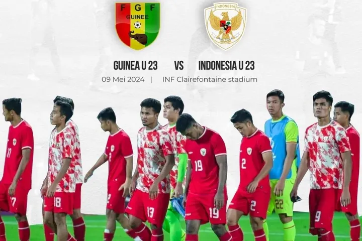 Timnas Indonesia U-23 menghadapi Guinea U-23 di babak playoff Olimpiade 2024, Kamis (9/5/2024) malam WIB.