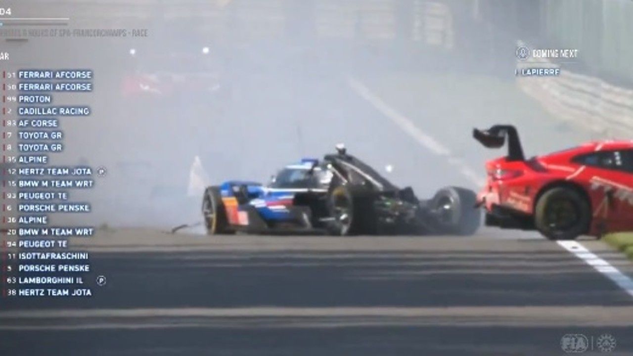 Sean Gelael alami crash di 6 Hours Spa 2024/Sumber SS X @FIAWEC