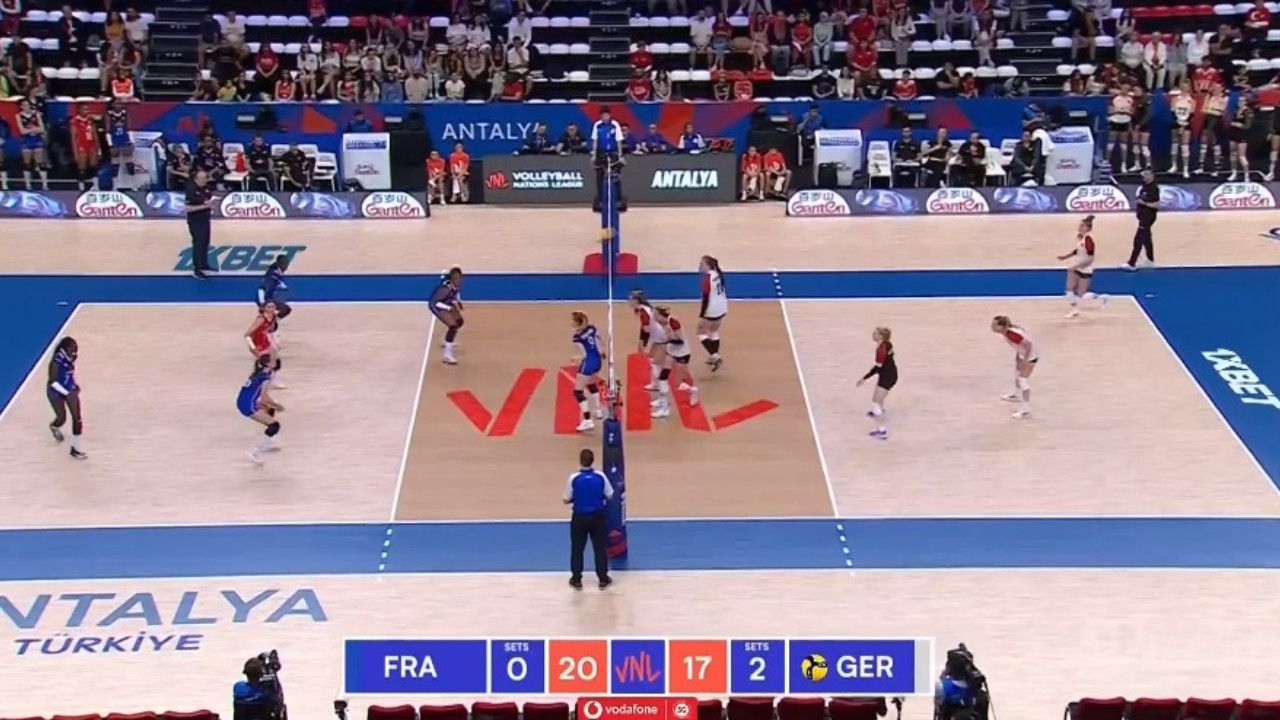 Prancis vs Jerman di VNL/Sumber SS vidio.com