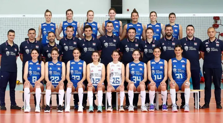 Daftar pemain timnas voli putri Serbia di VNL 2024/foto: Twitter @Temmzvolley.