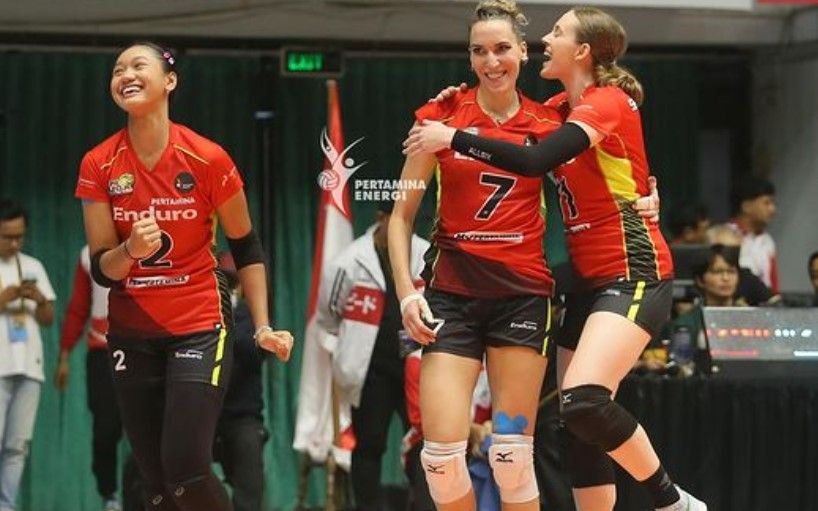 Polina Shemanova ketika bermain untuk Jakarta Pertamina Enduro di Proliga 2024/foto: IG JPE Volley.