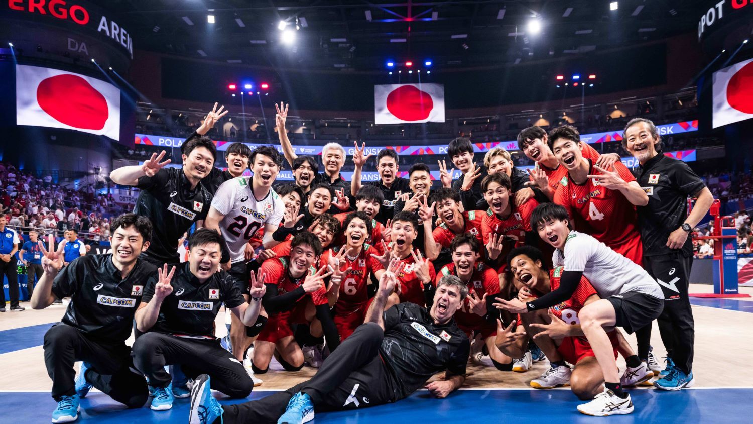 Timnas voli putra Jepang di VNL/foto: Volleyball World.