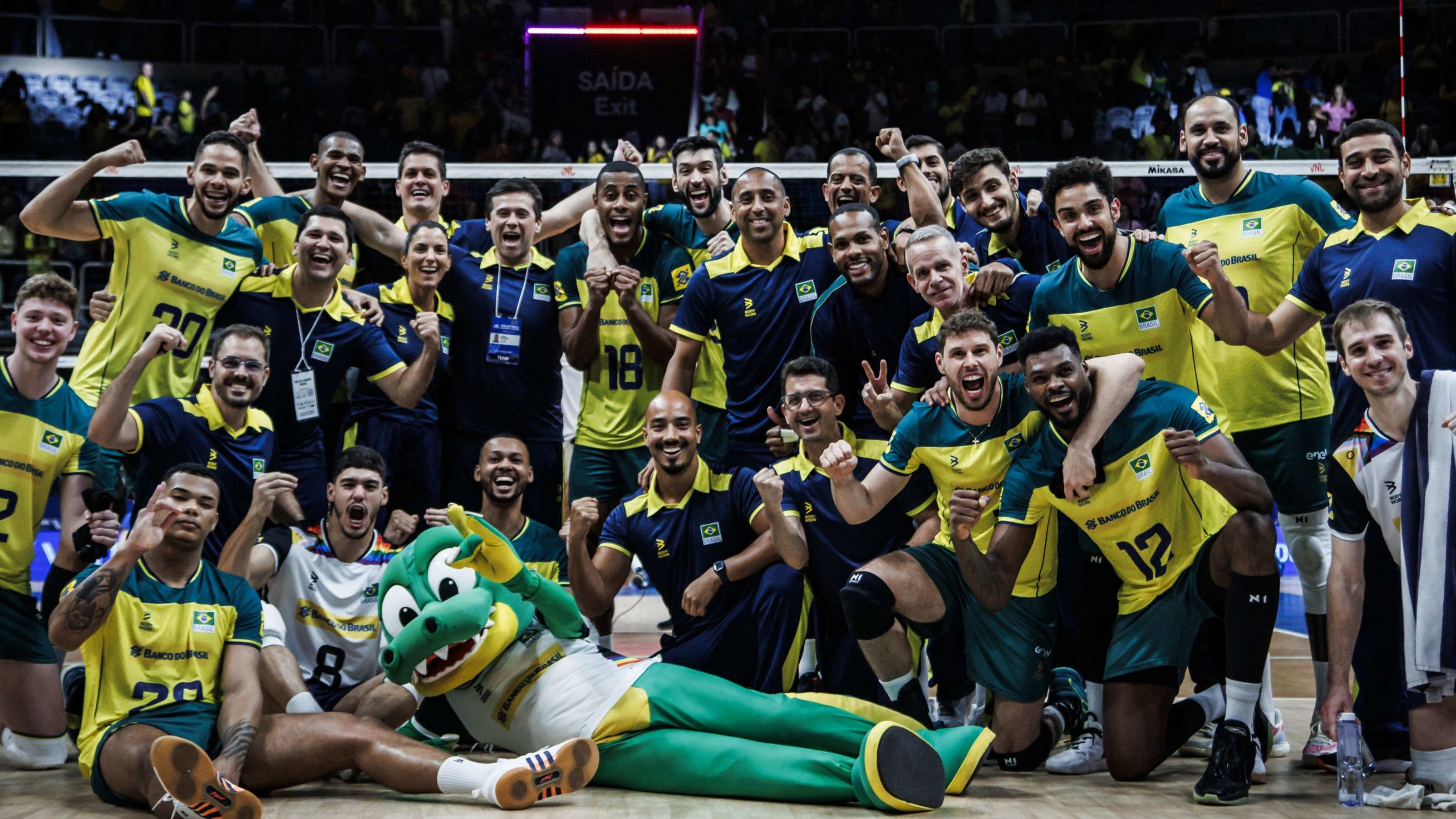 Timnas Voli Putra Brasil di VNL 2024