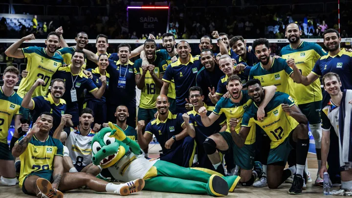 Timnas Voli Putra Brasil di VNL 2024