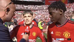 kobbie mainoo dan garnacho.jpeg - Kobbie Mainoo dan Alejandro Garnacho jadi pahlawan Manchester United di final FA Cup 2023/2024.