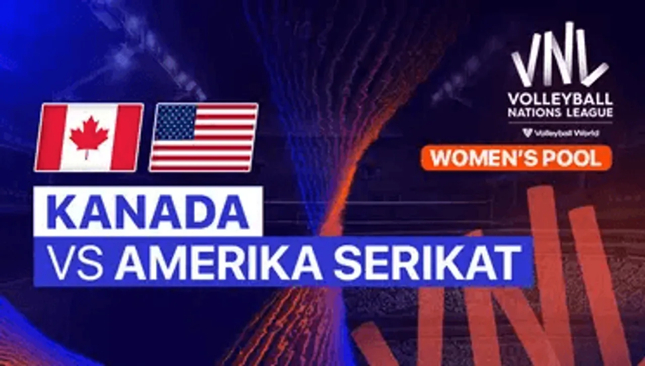 Kanada vs Amerika di VNL 2024 Putri/Sumber vidio.com