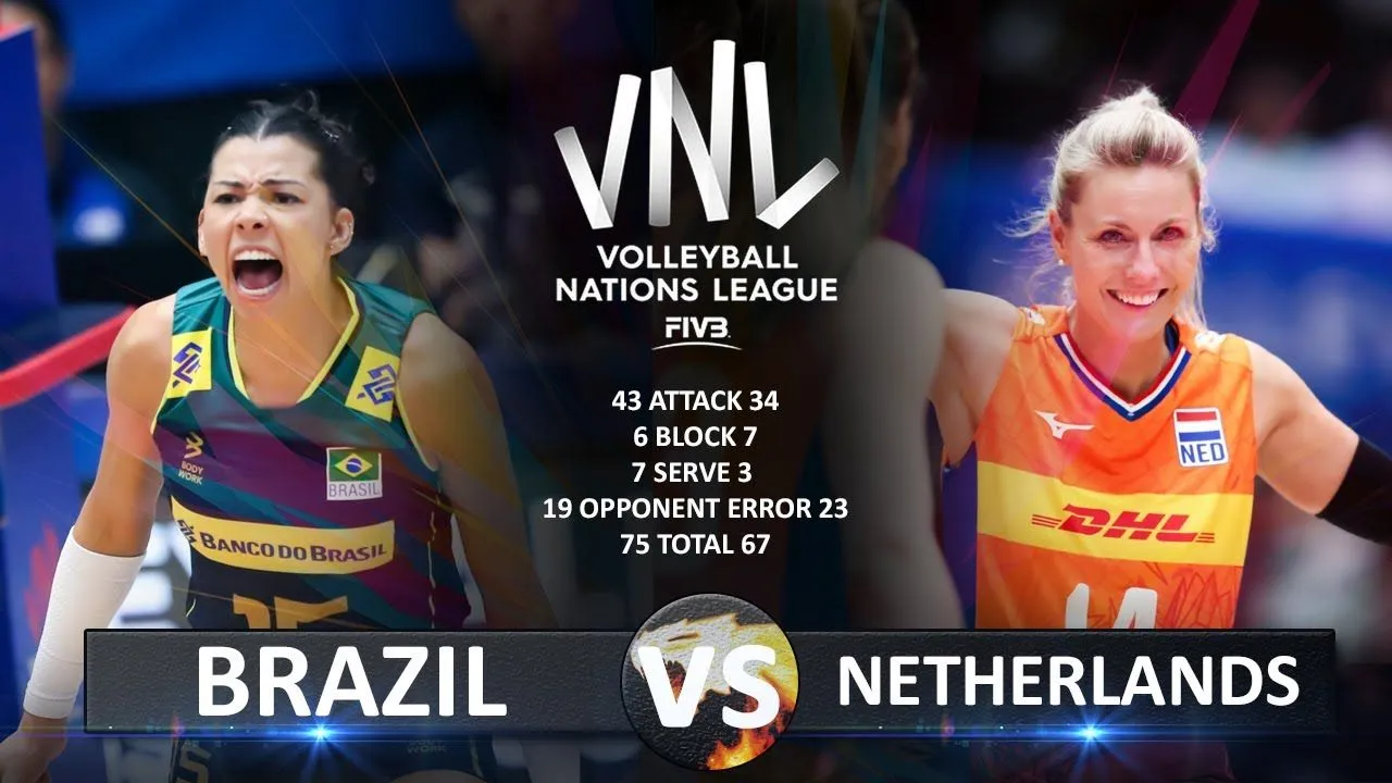 Link Live Streaming VNL 2024 Brasil vs Belanda Pukul 18.30 WIB