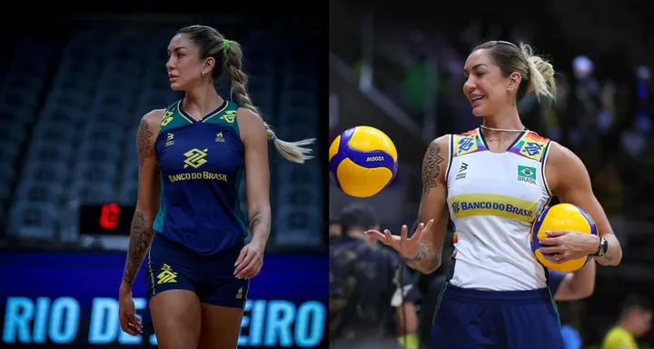 Thaisa Menezes, middle blocker timnas voli putri Brasil di VNL 2024/foto: IG Thaisa Menezes.