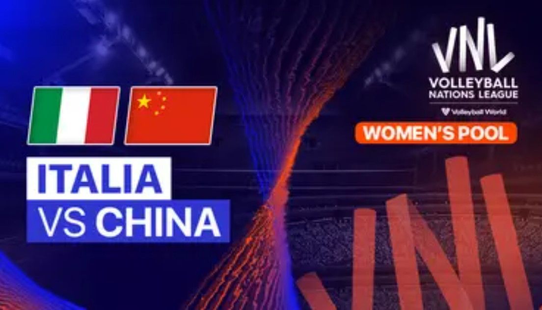 Italia menghadapi China di pertandingan pekan kedua VNL 2024 putri, Minggu (2/6/2024).