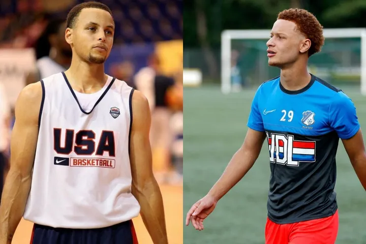 Miano van den Bos, bek Timnas Tanzania yang mirip dengan bintang NBA, Stephen Curry/foto: Pinterest/fitcheck.