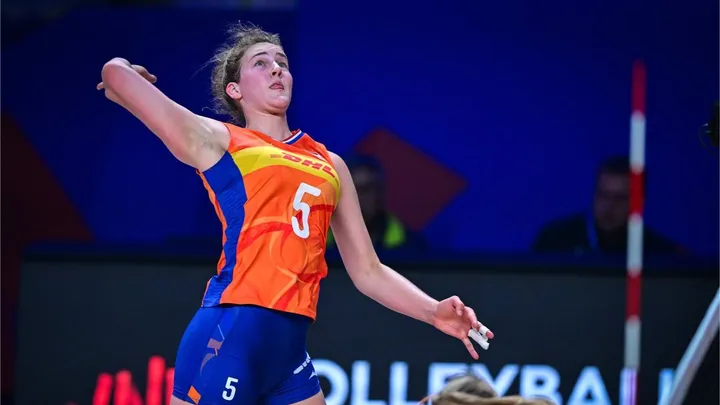 Jolie Knollema, pevoli putri Belanda di VNL 2024/Volleyball World