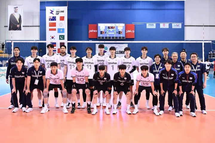 Roster timnas voli putra Korea Selatan yang bermain di AVC Challenge Cup 2024/foto: AVC.