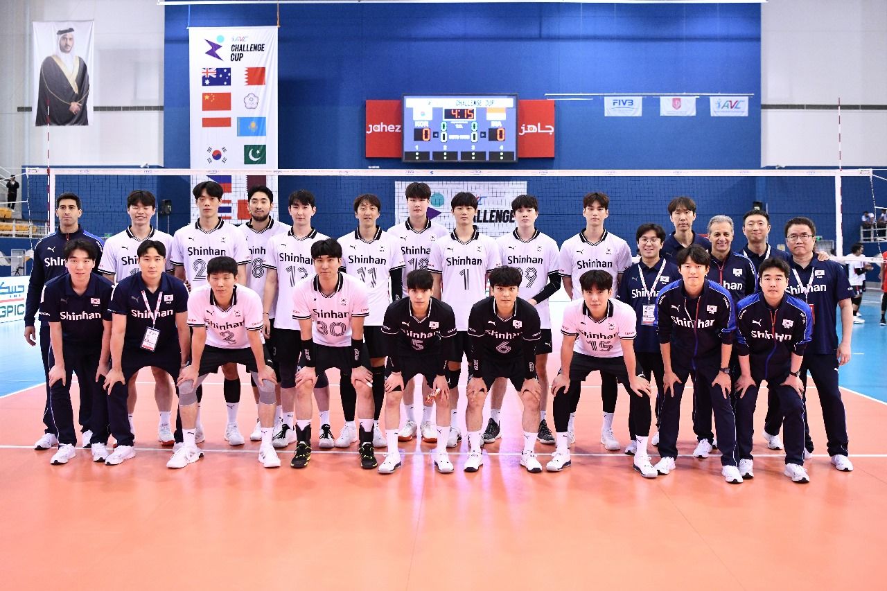 Roster timnas voli putra Korea Selatan yang bermain di AVC Challenge Cup 2024/foto: AVC.